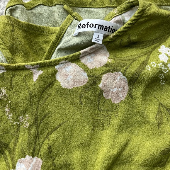 Reformation Frasier Dress Desiree Size 2 - Picture 3 of 4